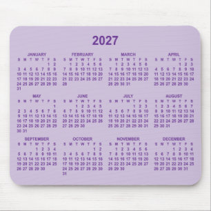 Licht en Konings Paars 2027 Kalender Muismat