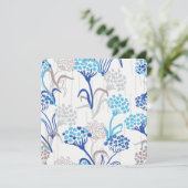 Licht en luchtig Hydrangea bloemenpatroon Feestdagenkaart (Staand voorkant)