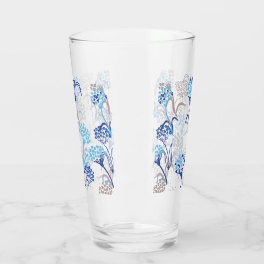 Licht en luchtig Hydrangea bloemenpatroon Glas