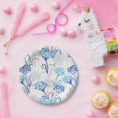 Licht en luchtig Hydrangea bloemenpatroon Papieren Bordje (Feest)