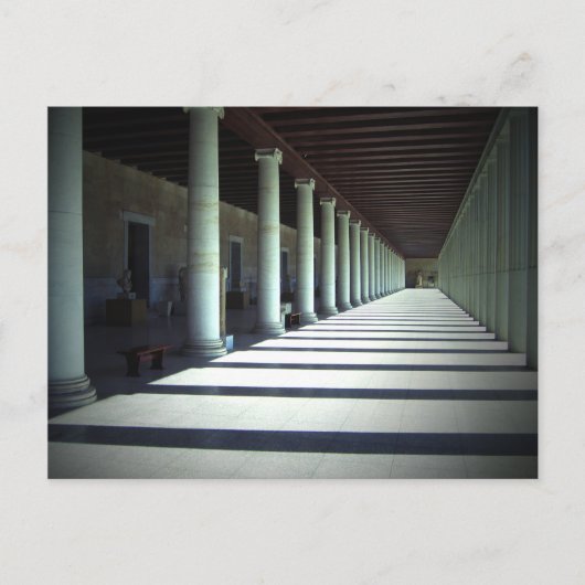 Licht en schaduwen in het Museum van Agora in Briefkaart (Voorkant)