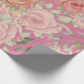 Licht en Waterverf van zoete Oranje Rozen Cadeaupapier (Hoek)