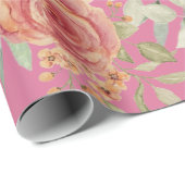 Licht en Waterverf van zoete Oranje Rozen Cadeaupapier (Rol Hoek)