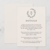 Licht Europees Eenvoudig elegant monogram - Gegeve Informatiekaartje (Voorkant / Achterkant)