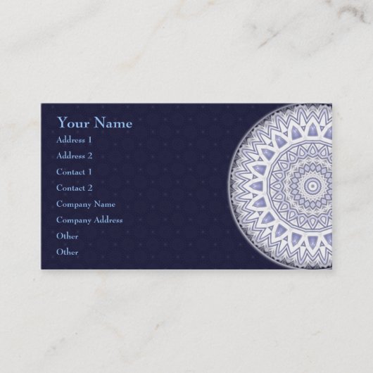 Licht Flake Mandala ・ Visitekaartje (Voorkant)