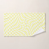 Licht geel en wit Controlerend Patroon Handdoek (Handdoek)