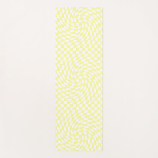 Licht geel en wit Controlerend Patroon Yogamat (Voorkant)