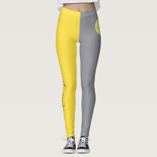 Licht geel en zacht grijs aanpassen leggings