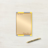 Licht geel en zacht grijs aanpassen post-it® notes (Op bureau)