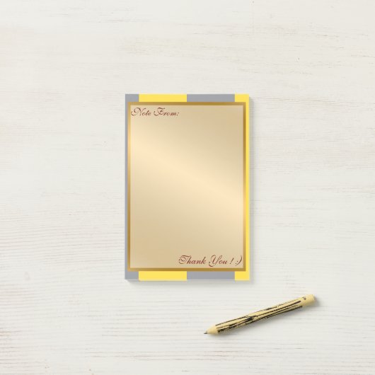 Licht geel en zacht grijs aanpassen post-it® notes (Op bureau)