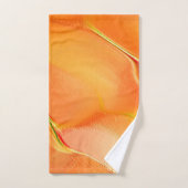 Licht gekleurd in geel en veel sinaasappel bad handdoek (Handdoek)