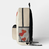 Licht gekleurde  harten bedrukte rugzak (Rechts)