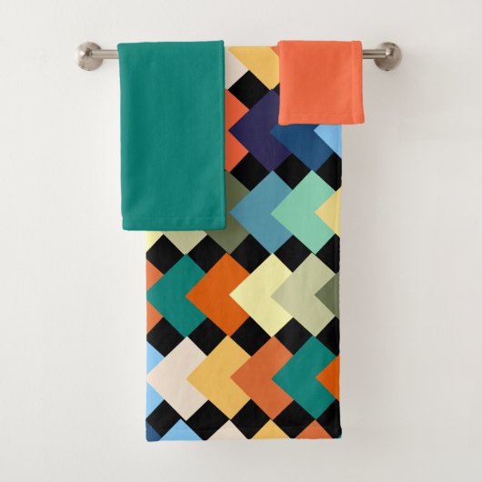 Licht gekleurde keukendoek voor diamanten bad handdoek (Insitu)