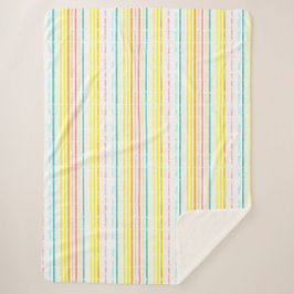 Licht gekleurde strepen ontwerp sherpa deken