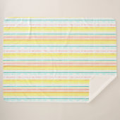 Licht gekleurde strepen ontwerp sherpa deken (Voorkant (horizontaal))