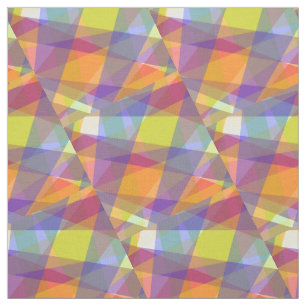 Licht Geometrisch - Gekamd Katoenen Stof
