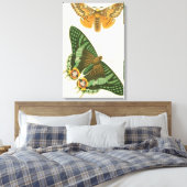 Licht geordende vlinderschildering canvas afdruk (Insitu (Slaapkamer))