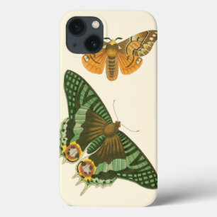 Licht geordende vlinderschildering iPhone 13 hoesje