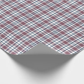 Licht geruit retro patroon bruin grijs wit cadeaupapier (Hoek)