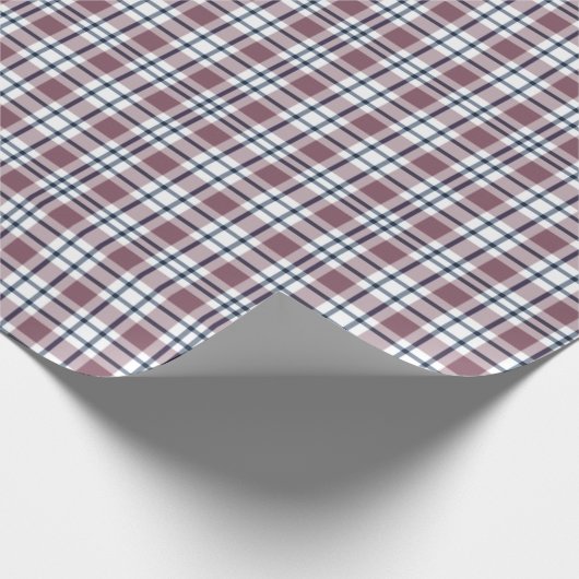 Licht geruit retro patroon bruin grijs wit cadeaupapier (Hoek)