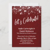 Licht Gestructureerd Laten we Burgundy Ontvangst V Kaart (Voorkant)