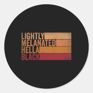 Licht getinte hella zwarte groovy zwarte geschiede ronde sticker