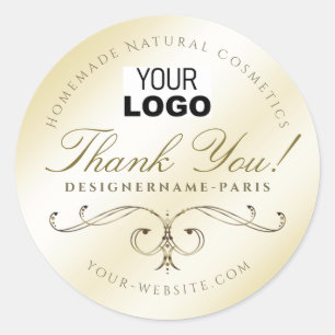 Licht Gold Colour Gradiënt Logo Ronde Sticker