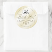 Licht Gold Colour Gradiënt  Logo Ronde Sticker (Tas)