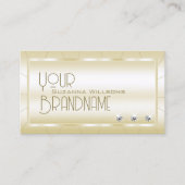 Licht Golden met diamanten Luxury en Professional Visitekaartje (Voorkant)