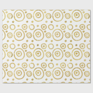 Licht goud en witte moderne Abstracte cirkel Cadeaupapier