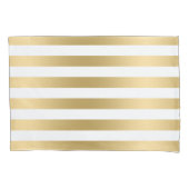 Licht goud en witte strepen modern patroon kussensloop (Voorkant)