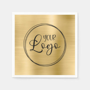 Licht goud folie zakelijk logo servet