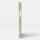Licht goud grijs ombre faux sparkles Aangepaste na iPhone Hoesje (Linkerkant)