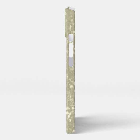 Licht goud grijs ombre faux sparkles Aangepaste na iPhone Hoesje (Linkerkant)