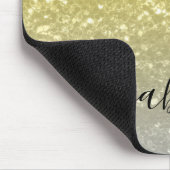 Licht goud grijs ombre faux sparkles Aangepaste na Muismat (Hoek)