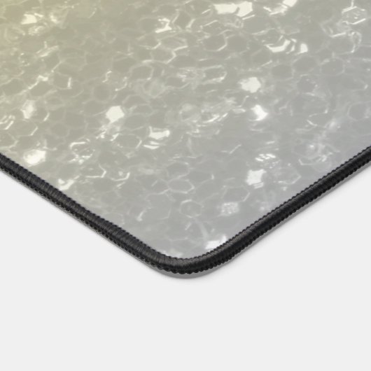 Licht goud zilver grijs ombre faux sparkle bling bureaumat (Hoek)