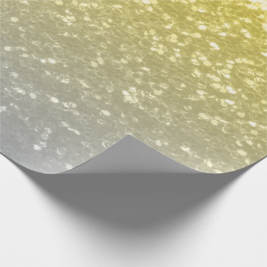 Licht goud zilvergrijs ombre cadeaupapier (Hoek)