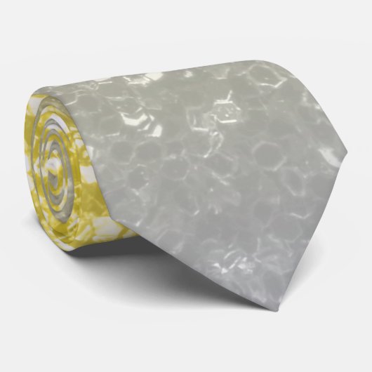 Licht goud zilvergrijs ombre stropdas (Opgerold)