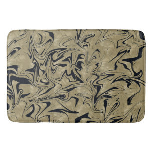 Licht Goud & Zwart Elegante Glam Marmer Werveling Badmat
