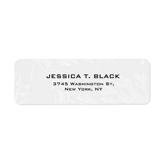 Licht Grijs Elegant Modern Trendy Etiket (Voorkant)