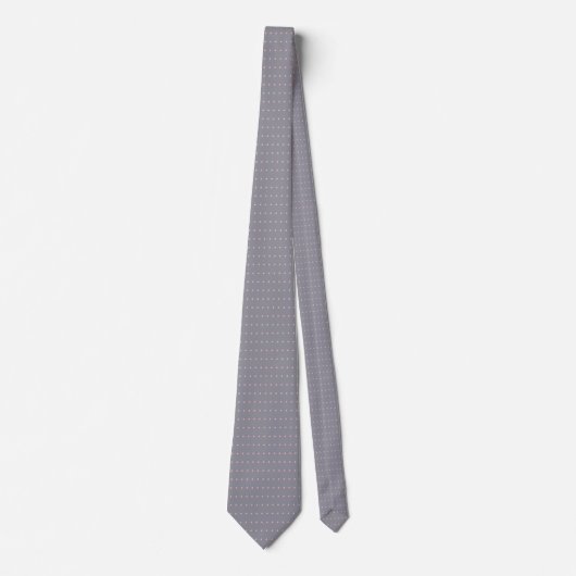 Licht grijs en Blush Polka Dots Stropdas, Stropdas (Voorkant)