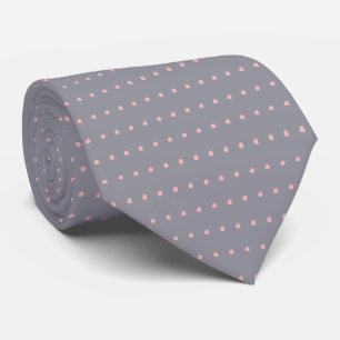 Licht grijs en Blush Polka Dots Stropdas, Stropdas