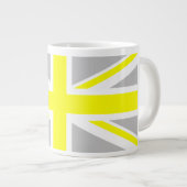 Licht grijs en Gele Uniefactrice Extra Grote Mok (Voorkant rechts)