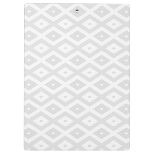 Licht grijs en wit diamantpatroon klembord (Achterkant)