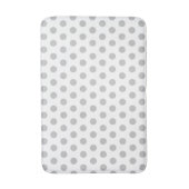 Licht grijs en wit poka Dot Bath Mat (Voorkant Verticaal)