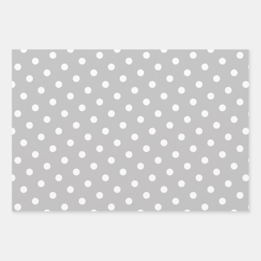 Licht grijs en wit Stip Stripes Patronen Inpakpapier Vel (Voorkant 3)