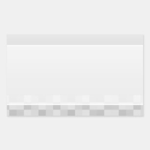 Licht grijs en wit vierkant patroon. rechthoekige sticker