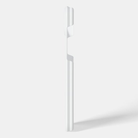 Licht grijs en wit vijf strepen patroon iPhone hoesje (Linkerkant)