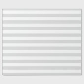 Licht grijs en wit XL Stripe patroon Cadeaupapier (Vlak)