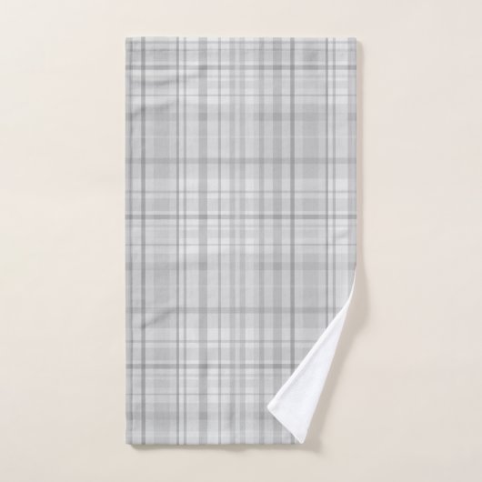 Licht grijs geplakt patroon Minimale grafische vor Bad Handdoek (Handdoek)